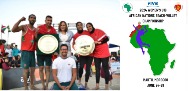 La nazionale marocchina di beach volley vince il campionato africano e si qualifica alle Olimpiadi di Parigi.