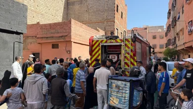 Marrakech .. Il fuoco arriva a casa dei poveri di Marrakech (foto)