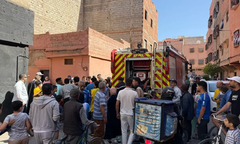 Marrakech .. Il fuoco arriva a casa dei poveri di Marrakech (foto)