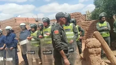 Marrakech .. Un atterraggio di sicurezza per attuare una decisione legale di svuotare le case nella rotonda