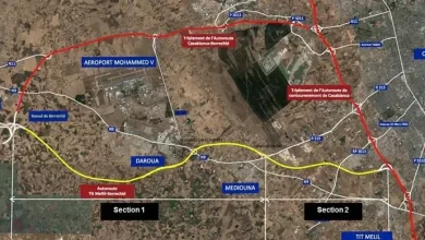 La strada tra Tit Melil e Berrechid. Le opere stanno entrando nelle sue fasi finali
